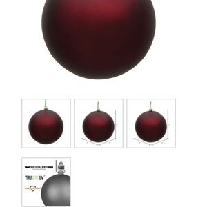 6-12 inch Burgundy Holiday Ornament Ball Shatterproof paid 360$